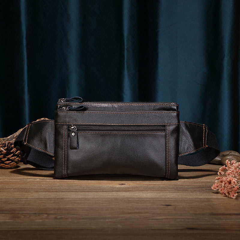 Men's Outdoor Cowhide Waist Bag