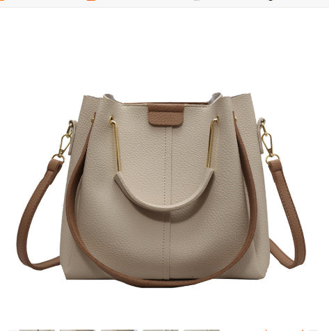 Women's Large-Capacity Textured Bucket Travel Bag