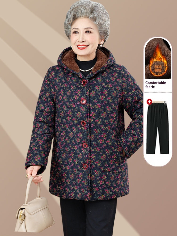 Winter Cotton-padded Coat For Middle-aged And Elderly Women