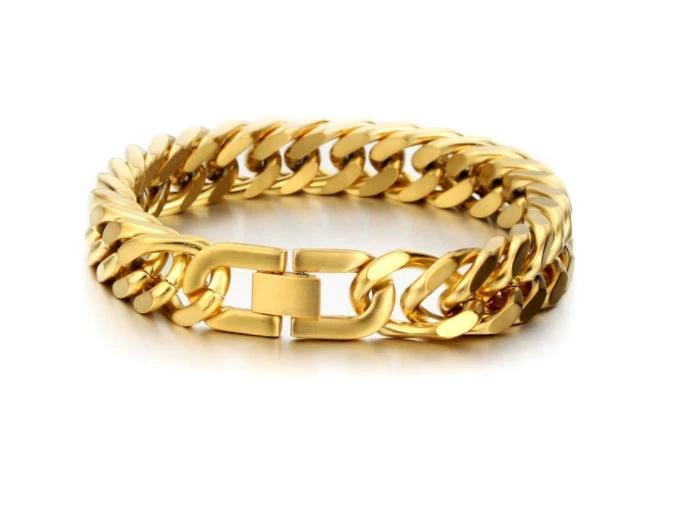 Titanium Steel Double Buckle Bracelet For Men