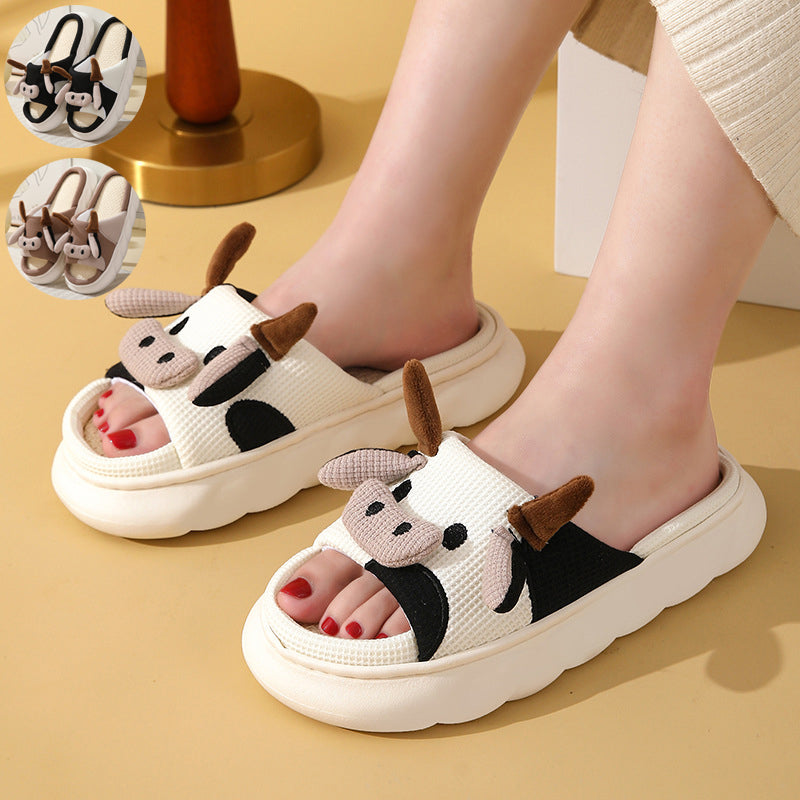 Cute Cartoon Cow Non-slip Slides Sandals