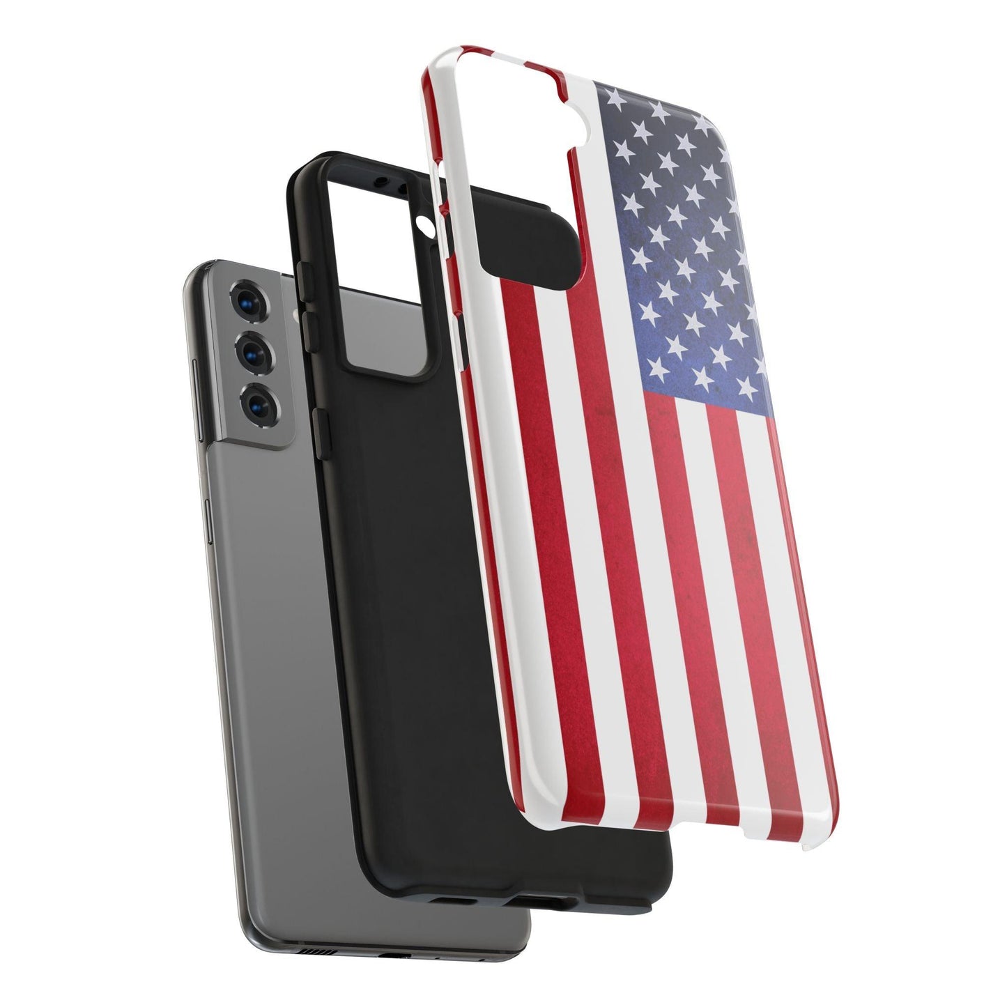 USA Flag Printed Tough Phone Cases