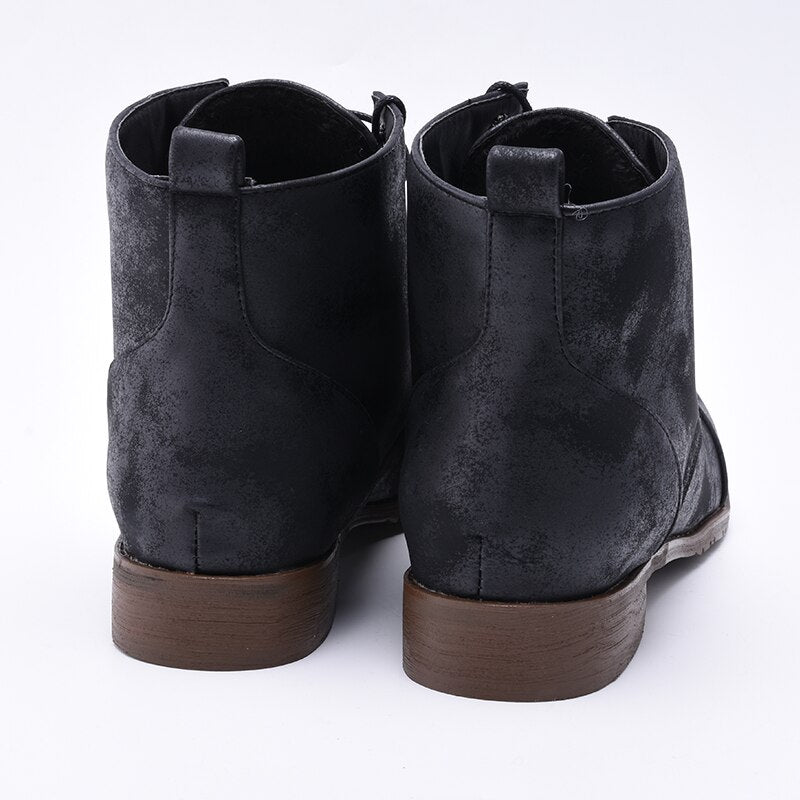 Front Strap Round-Toe Motorcycle Boots