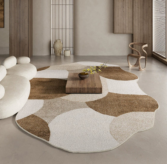 Retro Wabi-Sabi Style Soft Blanket Thickened Soundproof Carpet Easy-to-Care-For Rug