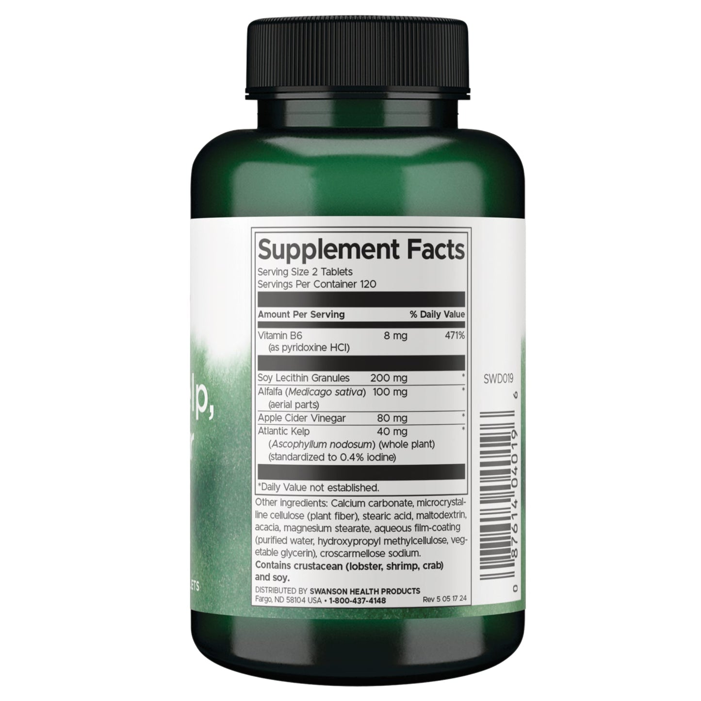 Lecithin, Kelp, B6, & Cider Vinegar