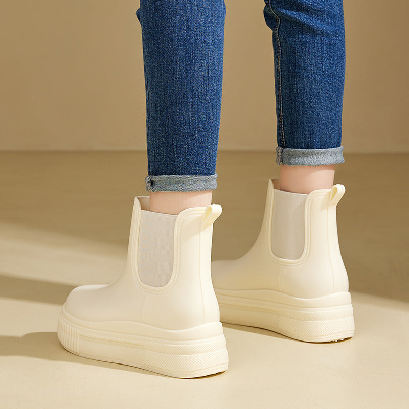 Non-slip Elastic-top Rain Boots