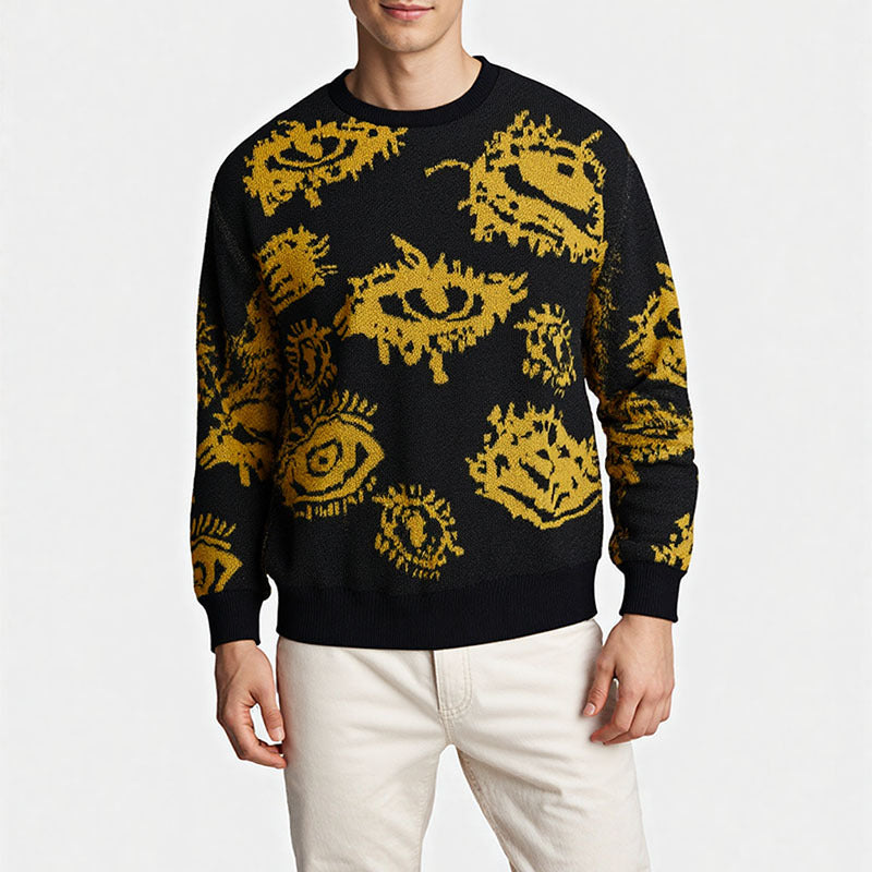 Round-neck Long-sleeve Loose-fitting Sweater