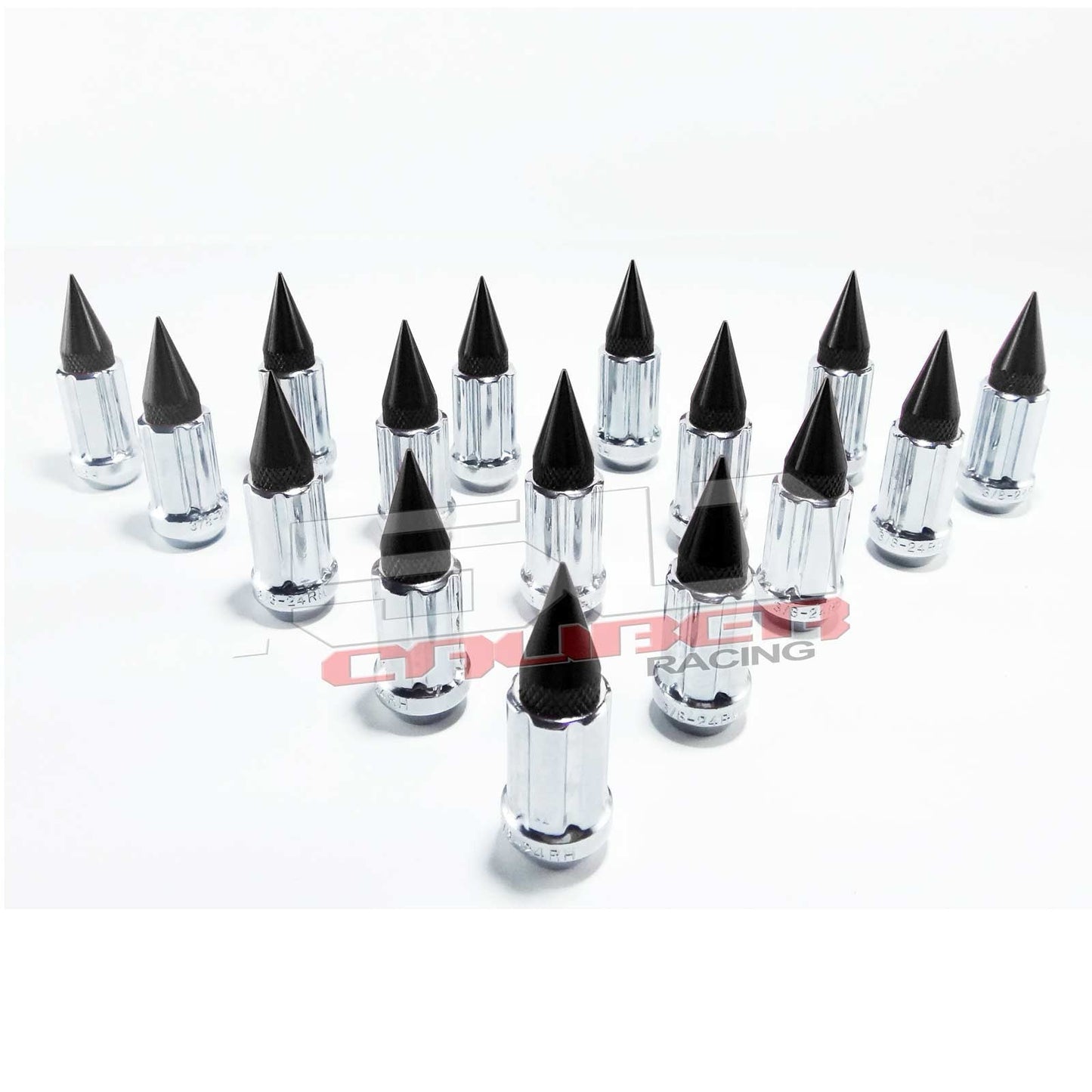12 x 1.25 mm Chrome Spiked Lug Nuts - 16 Pack
