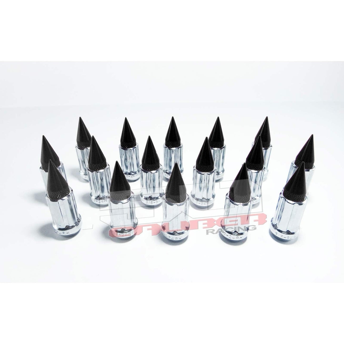 12 x 1.25 mm Chrome Spiked Lug Nuts - 16 Pack