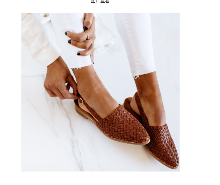 Pointed-Toe Flat Loafers