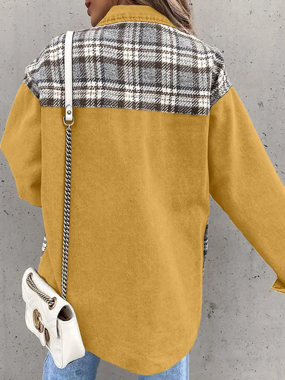 Trendsi Oversized Plaid Cotton Jacket — Casual Shacket Style