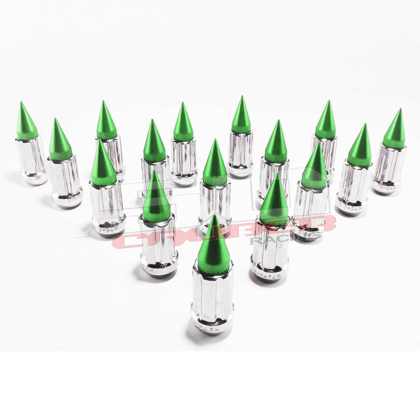 12 x 1.25 mm Chrome Spiked Lug Nuts - 16 Pack