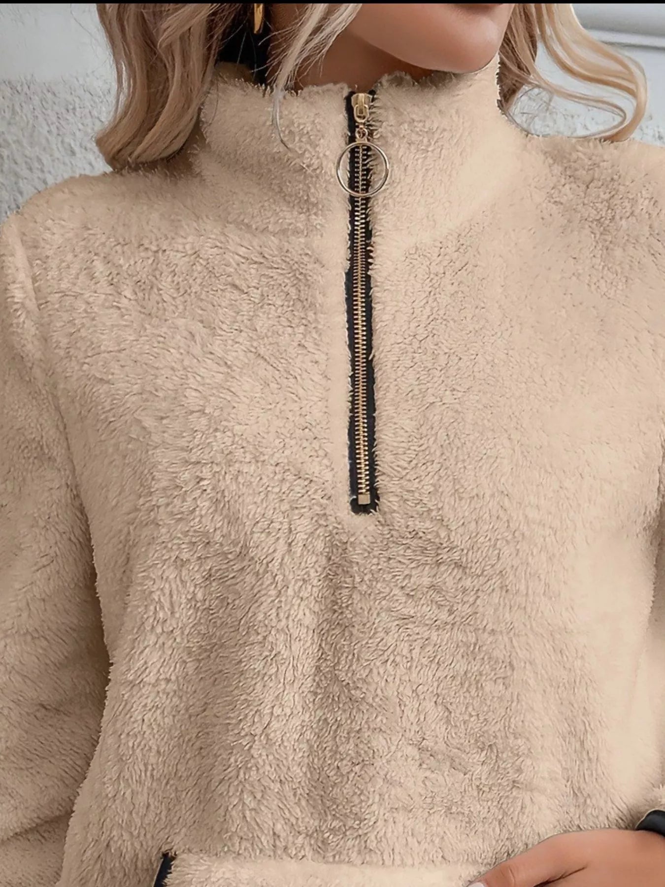 Forro polar PlushZip: Sudadera cómoda de felpa de manga larga