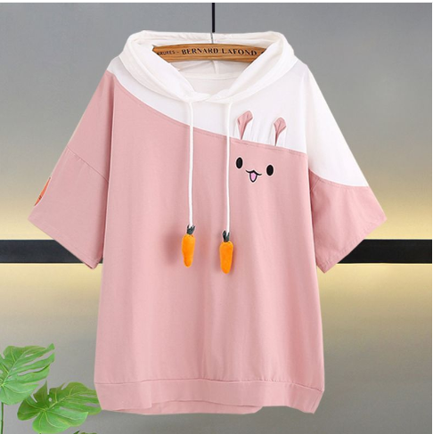 Japanese Style 2019 Cute Colorful Rabbit T-Shirt
