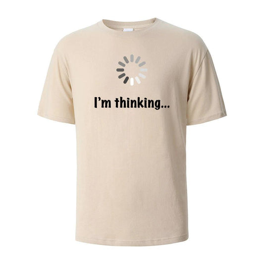 Camiseta estampada "Estoy pensando" para hombre
