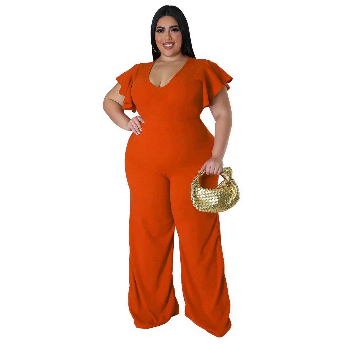 Lotus-leaf Women's Wide-leg Jumpsuit