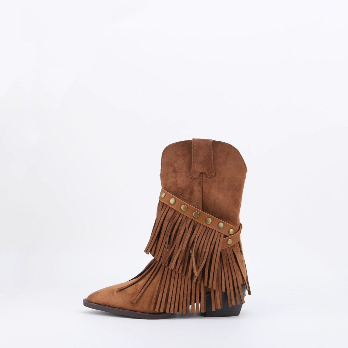 Western Cowboy Boots 2026 Autumn And Winter Retro Slimming Boots For Children, Tassel Midsole Boots, Thick Boots That Can't Keep Up With Knees, Long Boots For Women