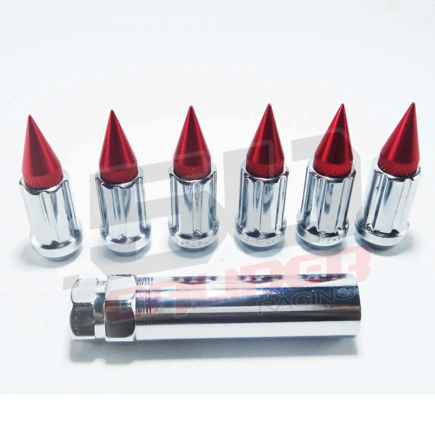 12 x 1.25 mm Chrome Spiked Lug Nuts - 16 Pack