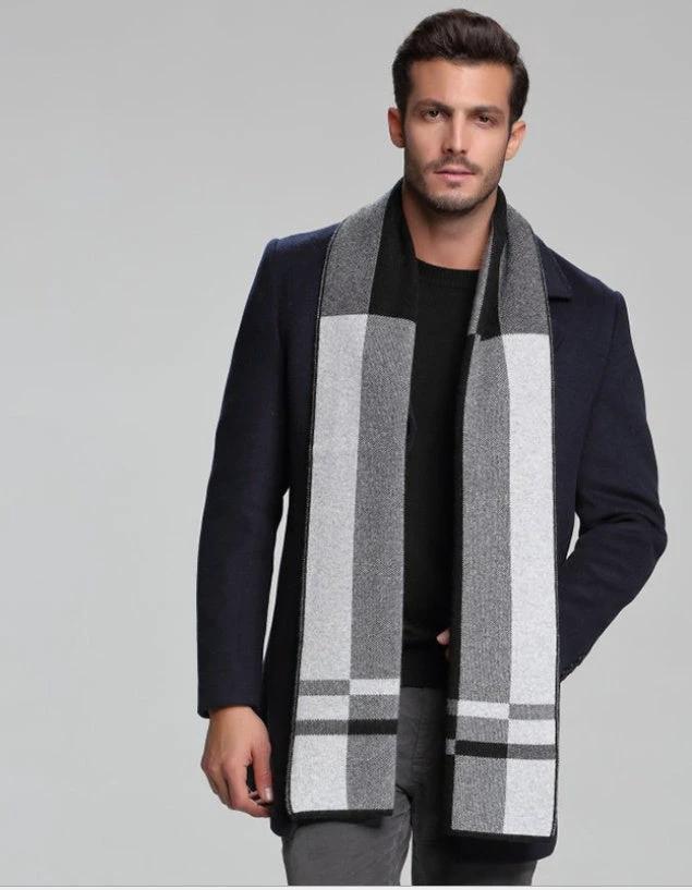 Men's Cashmere Tide Business Casual Double-sided Scarf