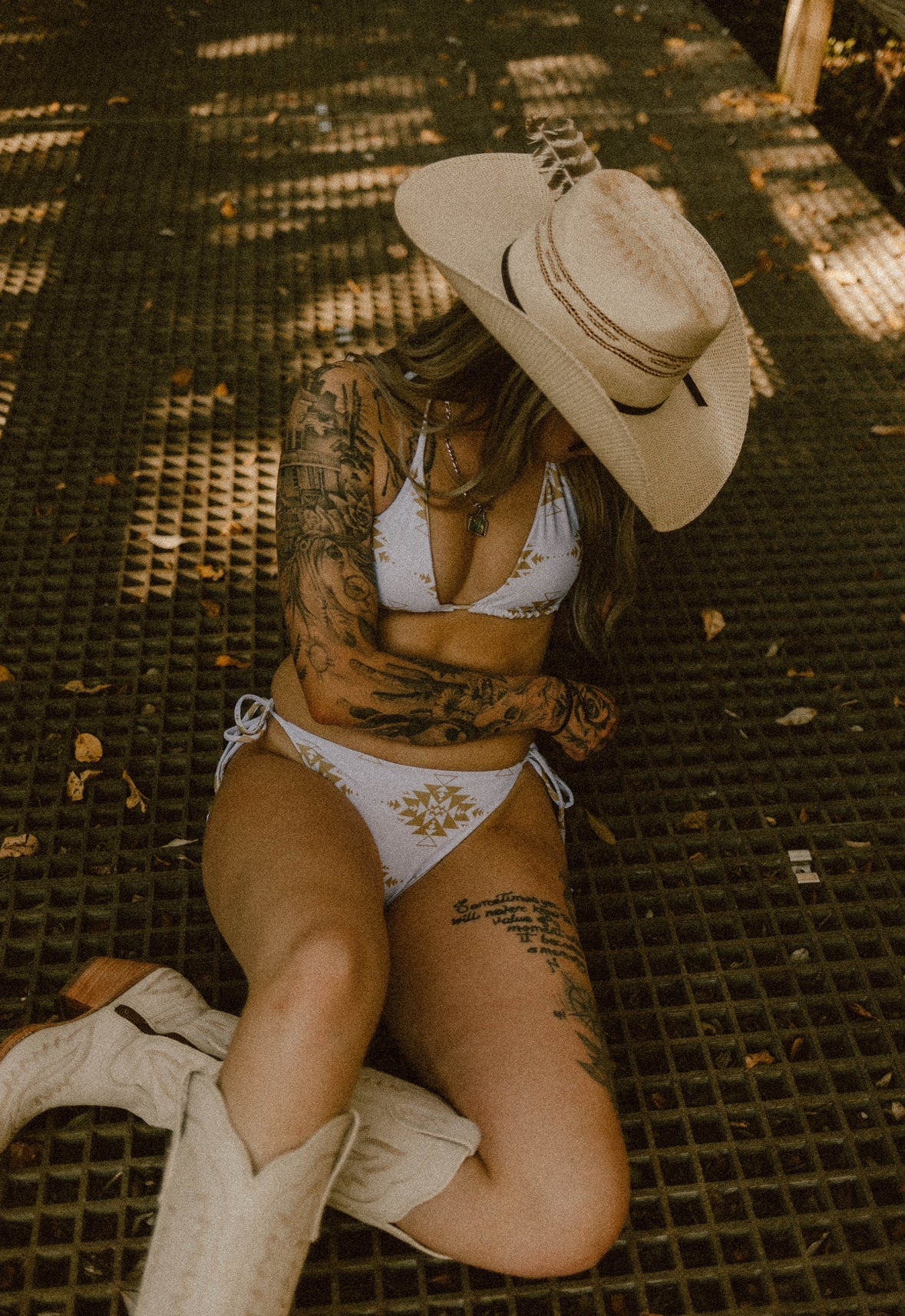 Gold Aztec String Bikini