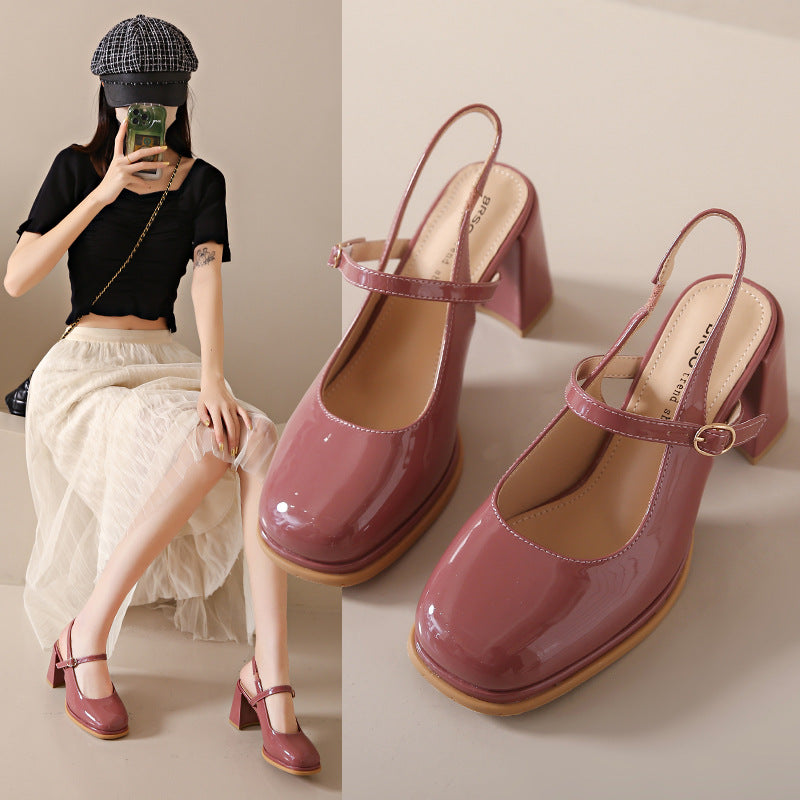 Women's French Toe Cap High-Heel Sandals