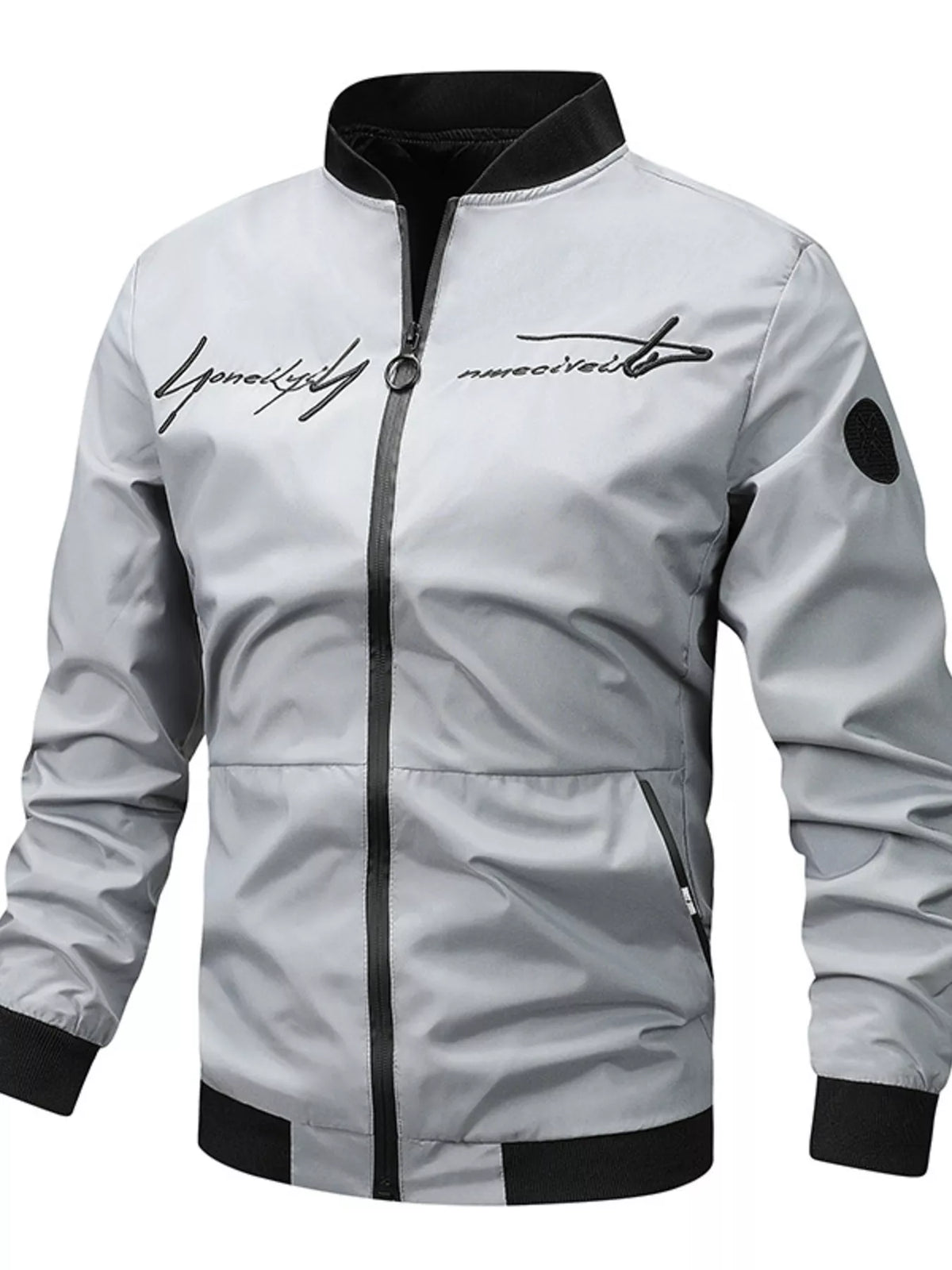 Men's Plus Size Zip Up Bomber Jacket