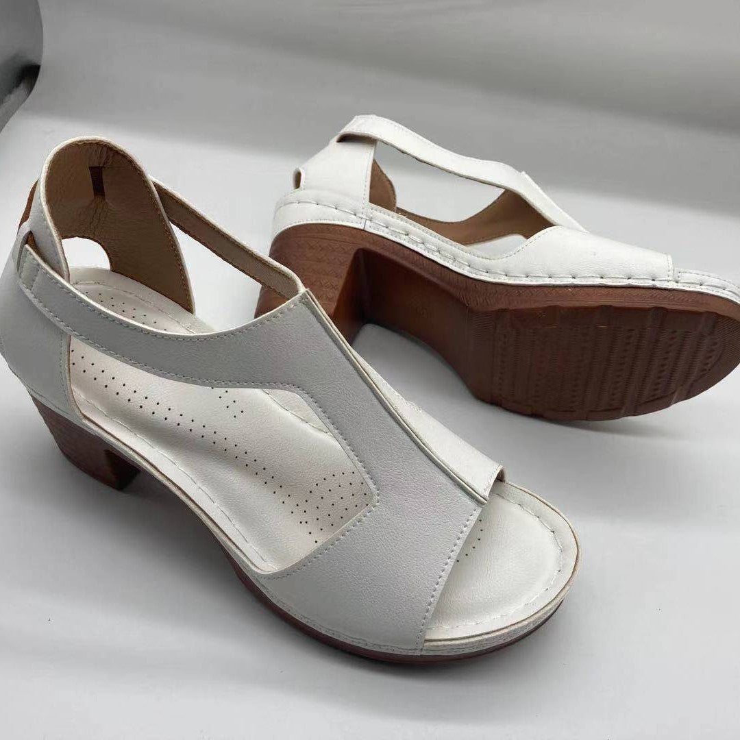Peep Toe Wedge Sandals