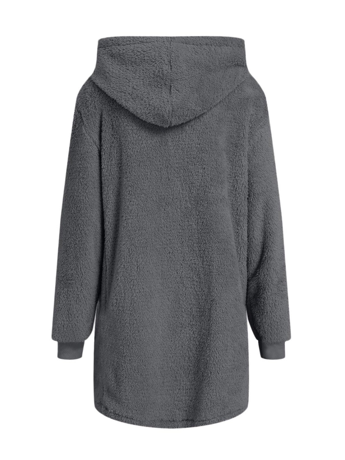 Chaqueta con capucha, manga larga y cremallera, con bolsillos afelpados
