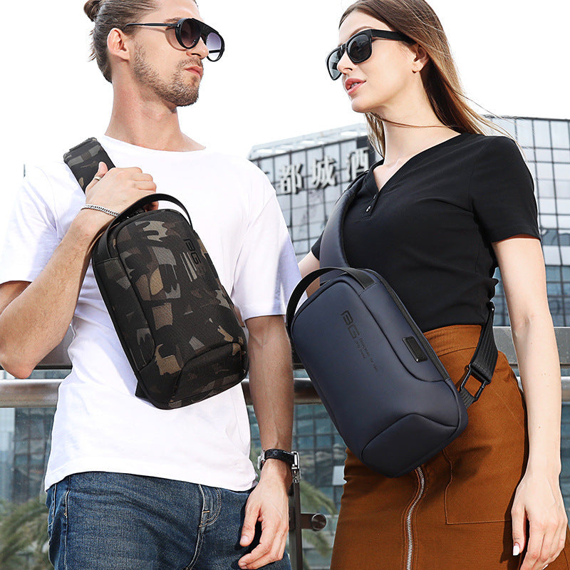 Men's Casual One-Shoulder Business Messenger Chest Bag Messenger Bag