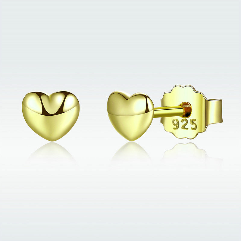 S925 Sterling Silver Heart Earrings