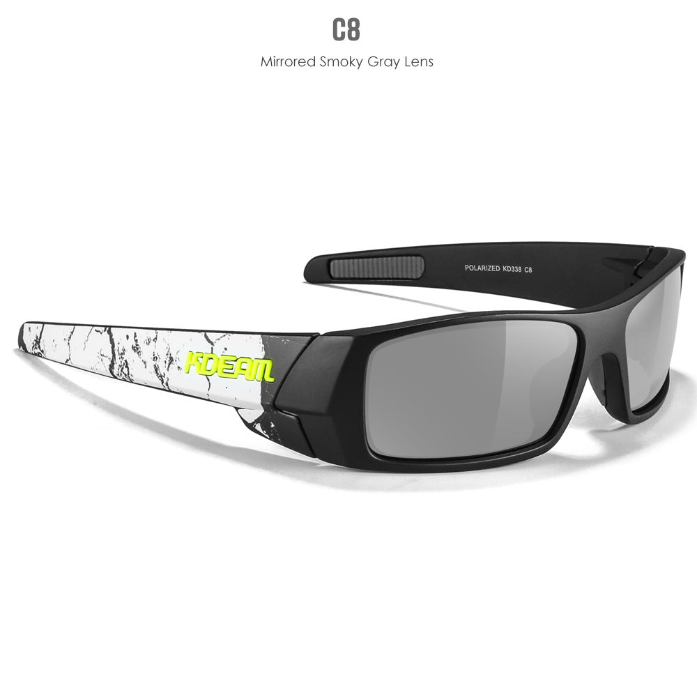New Outdoor Sports Polarized Sunglasses Square Versatile Eye Protection Colorful Sunglasses