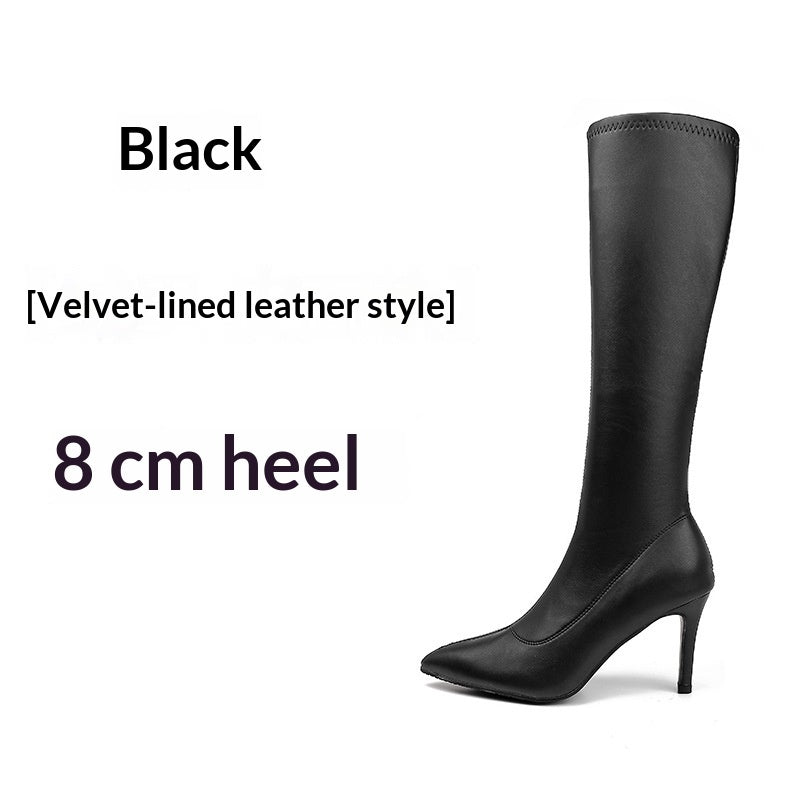 Beige Genuine Leather Pointed Toe Stiletto Ankle Boots - Women's Slim Fit High Heel Side Zipper Autumn Winter Footwear
