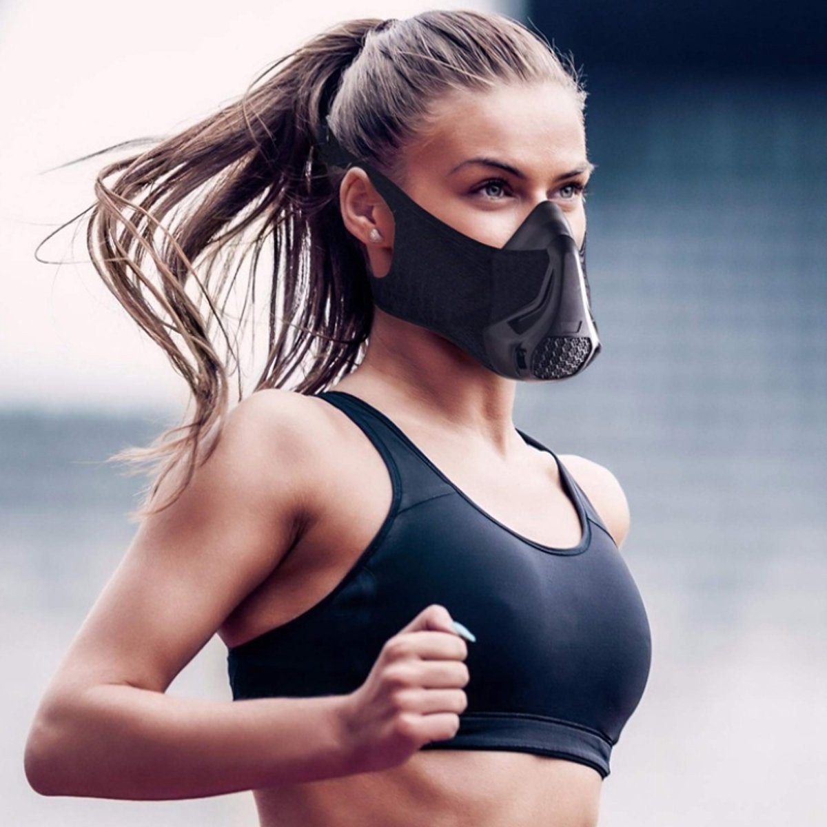 Máscara deportiva para entrenamiento de cardio con resistencia de elevación