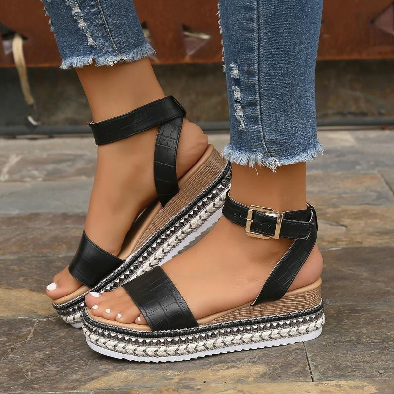 Women's Rope Bottom Platform Sandals