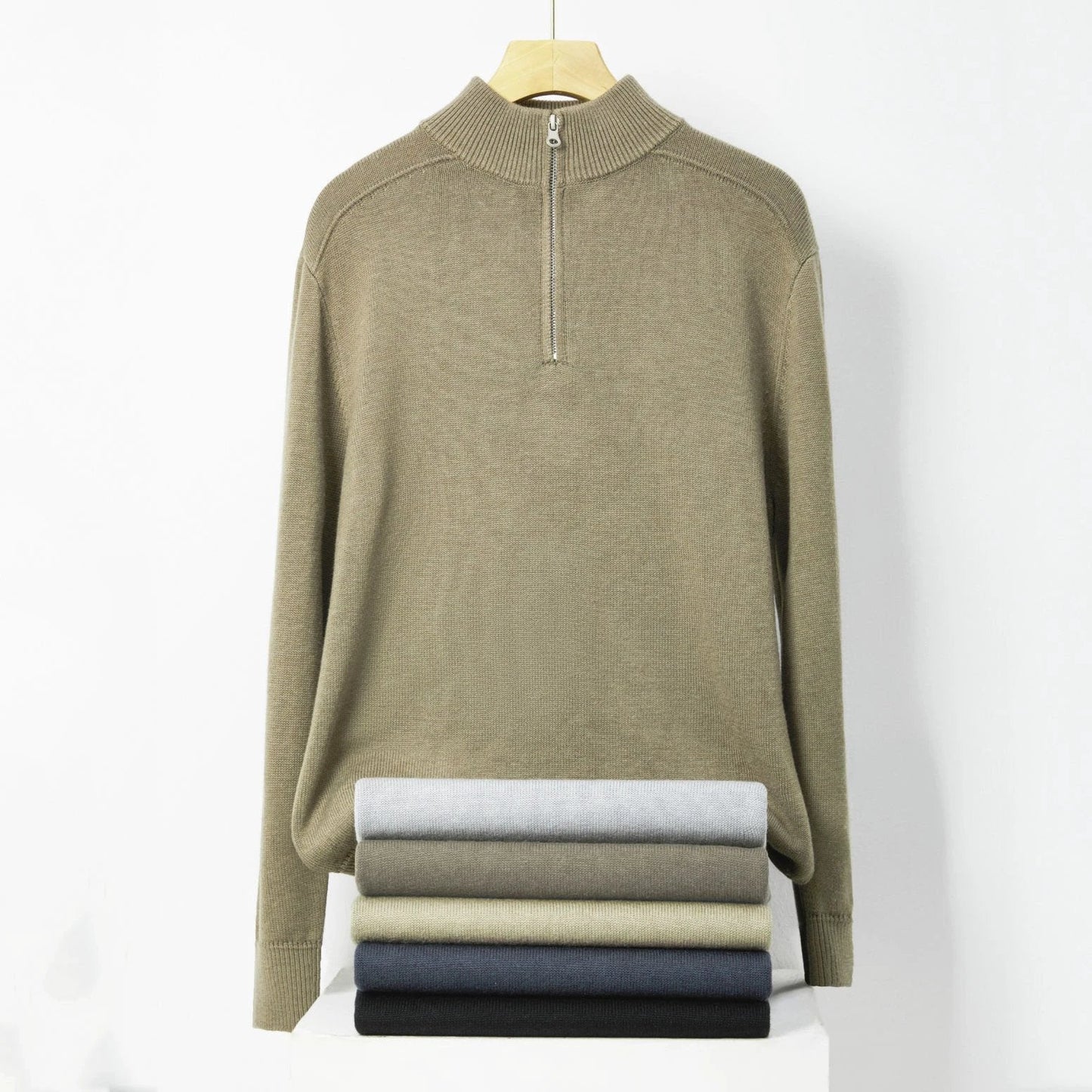 Men's Casual Thickened Wool Base Sweater