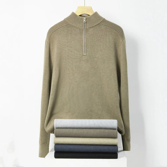 Suéter de lana base grueso casual para hombre