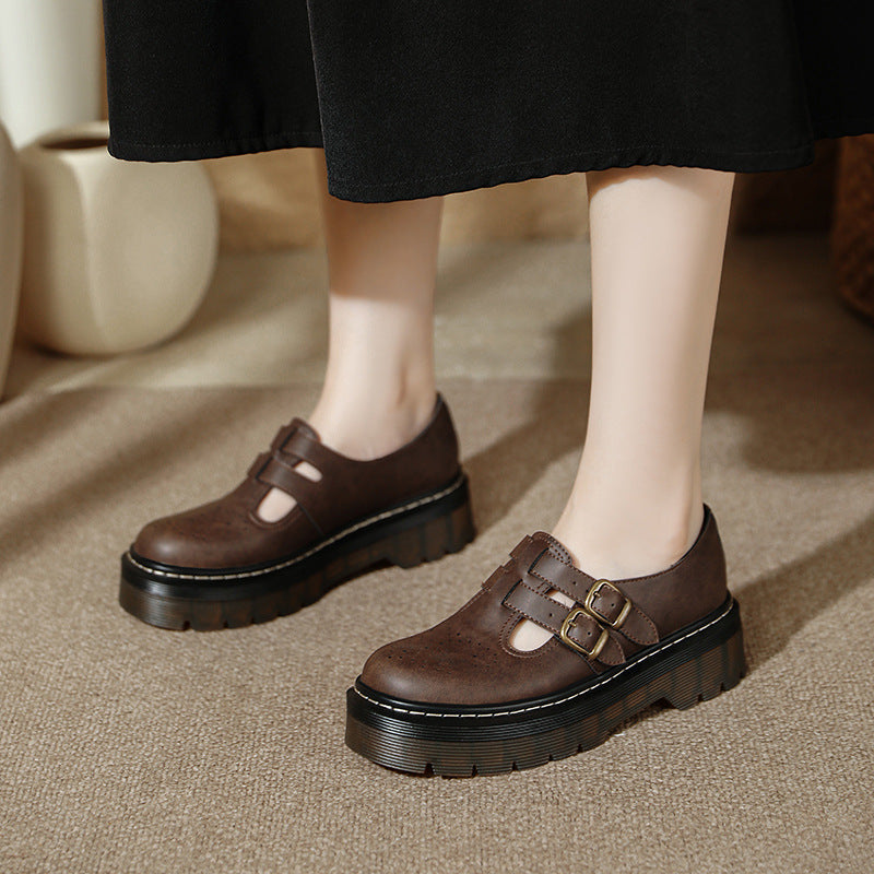 College-style Carved Brogue Platforms