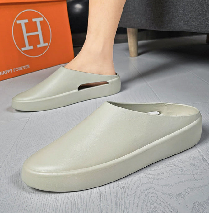 Baotou Slippers For Men Springsummer Outdoor Crocs-style Shoes
