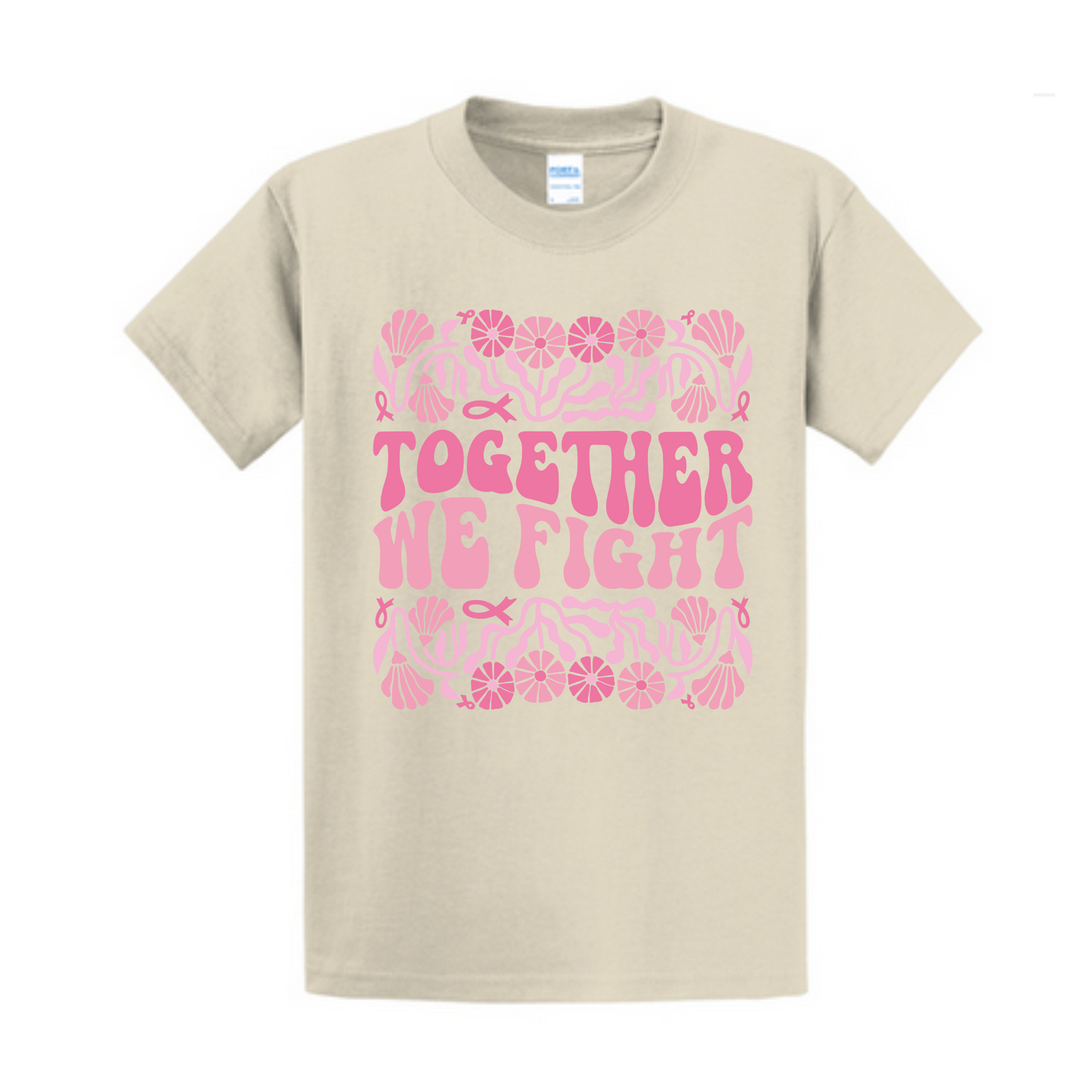 Together We Fight Breast Cancer Awareness Fundraiser Tshirt PC61 Port & Co™ Essential Tee PUBLIC