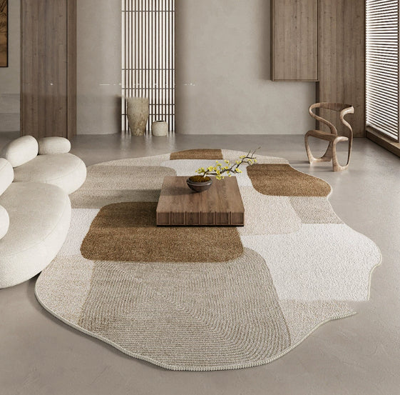 Retro Wabi-Sabi Style Soft Blanket Thickened Soundproof Carpet Easy-to-Care-For Rug