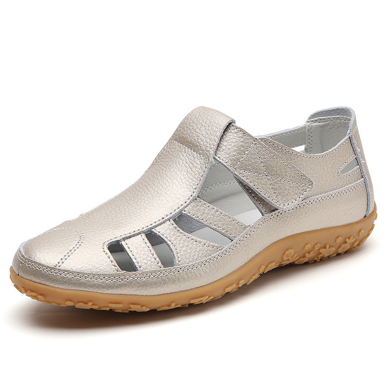 Women's Handmade Retro Soft Sole Leather Velcro Casual Shoes
