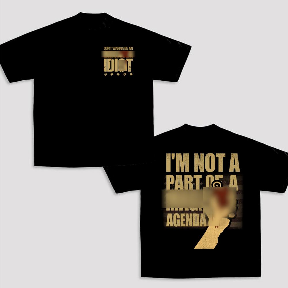 Grunge Statement Tee – Punk Rock Graphic T-Shirt with Bold Quote, Anti-Conformist Unisex Streetwear