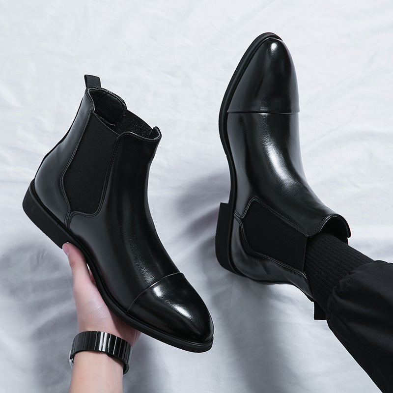 Men's British Fashion High Top Casual Chelsea Boots