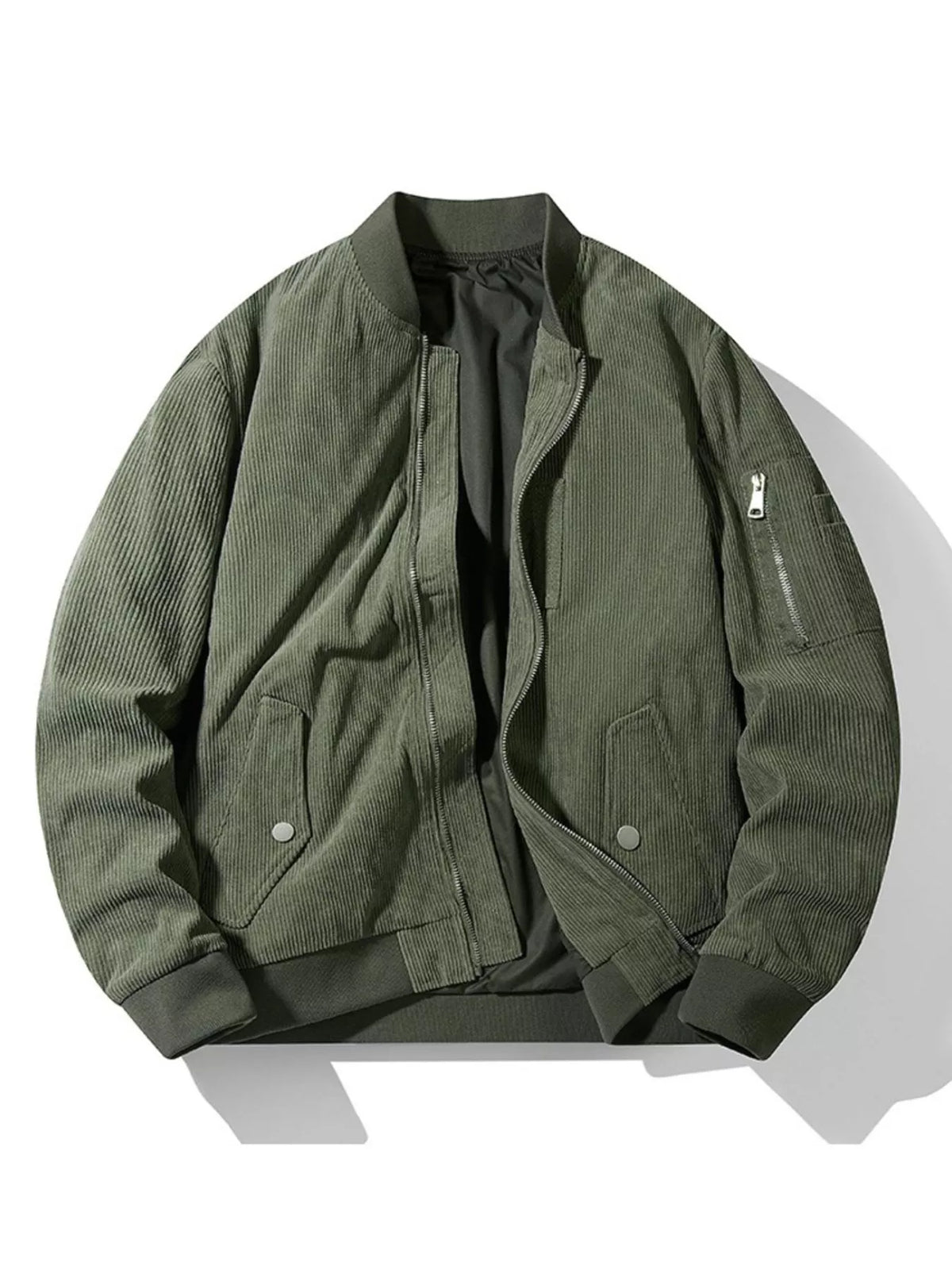 Men's Plus Size Zip Up Long Sleeve Jacket