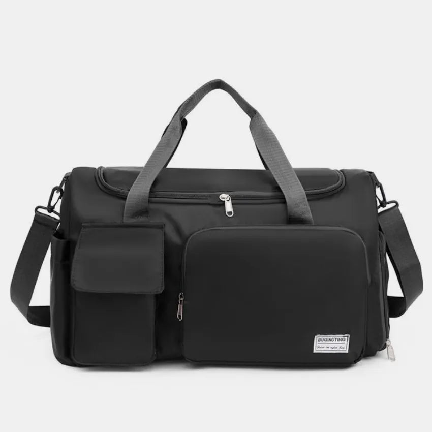 Ultimate Oxford Travel Duffel – Multi-Pocket, Shoe Compartment & Luggage Strap