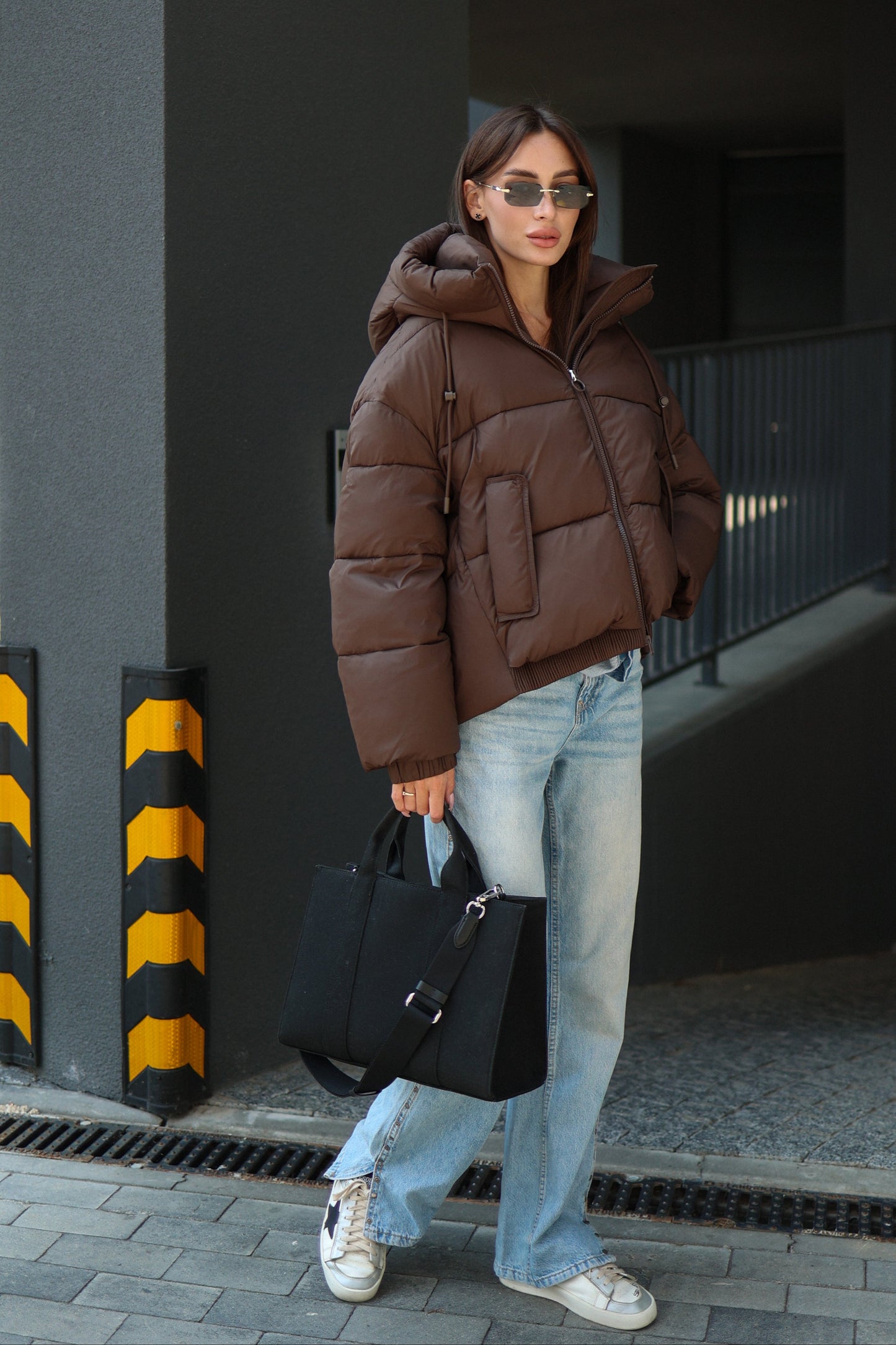 Chaqueta Bio-Down Aislante de Chocolate Oscuro