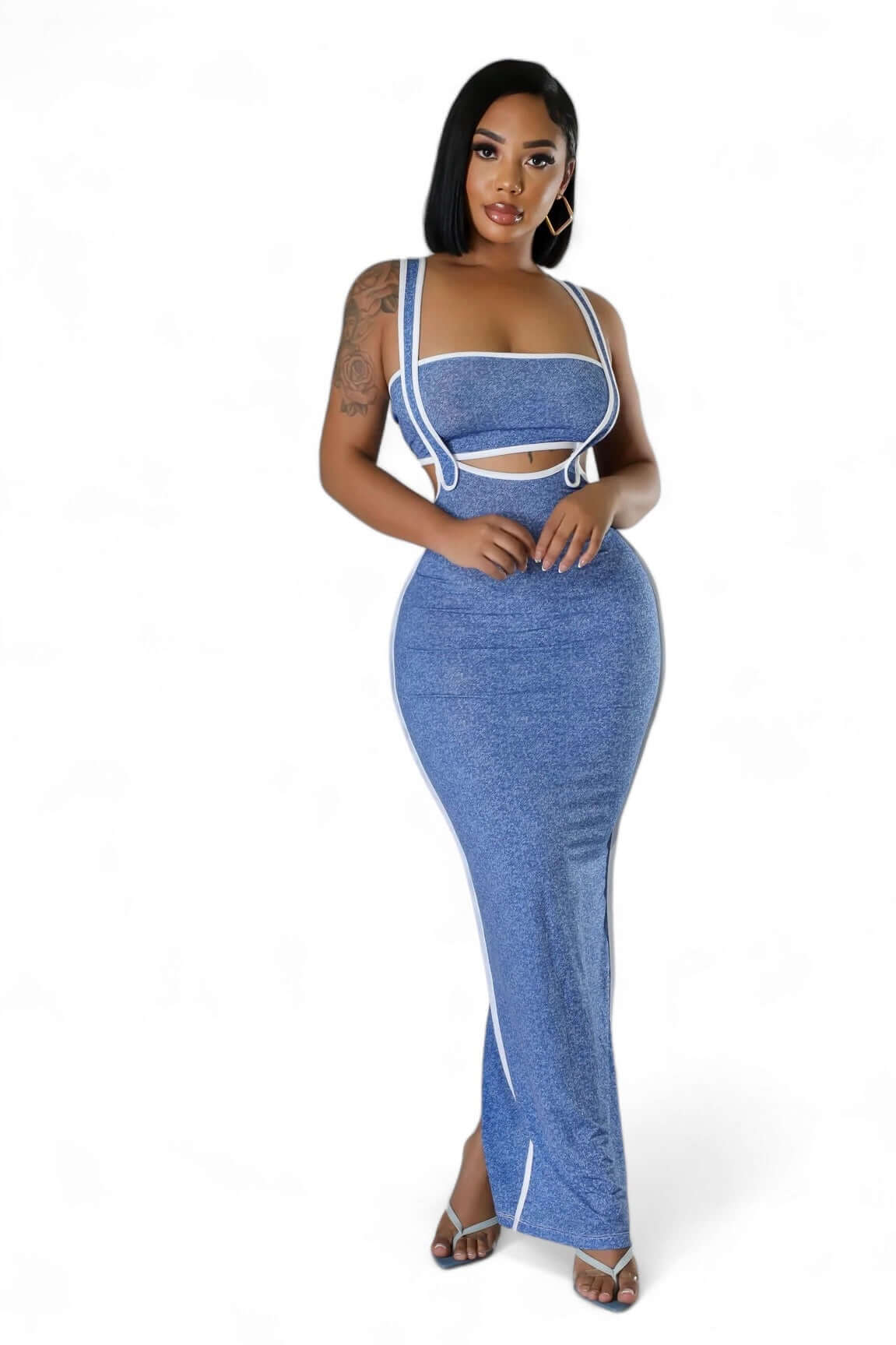 Conjunto de 2 piezas: top tubo y vestido pichi