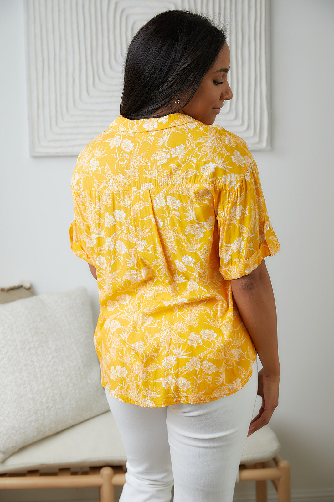 Blusa Clementine abotonada con estampado floral