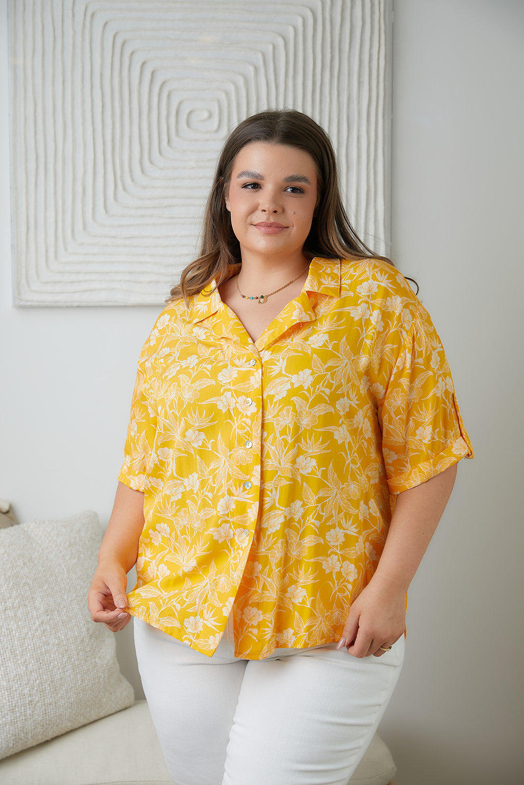 Blusa Clementine abotonada con estampado floral