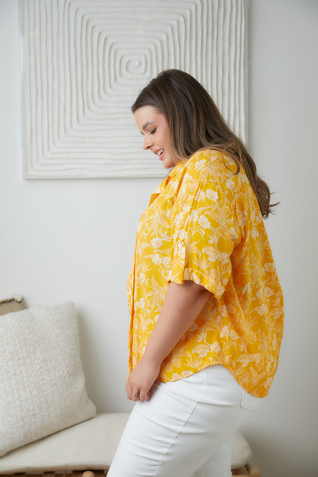 Blusa Clementine abotonada con estampado floral